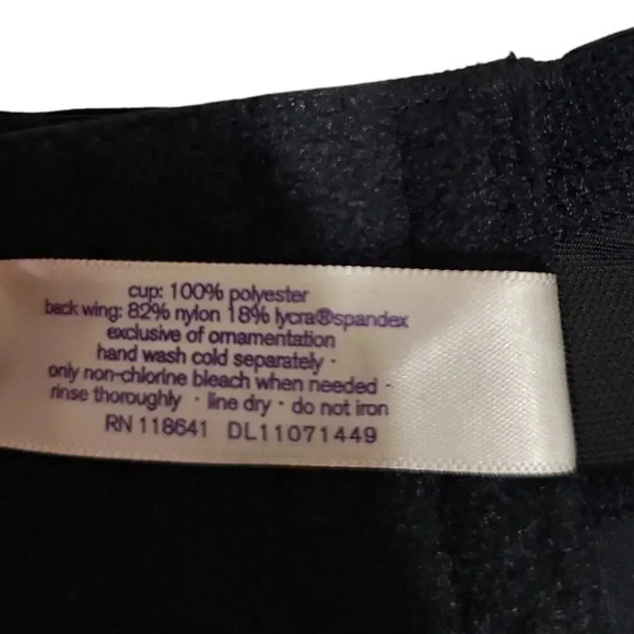 Cacique Balconette Wire-Free Bra Black Size 44C - Picture 5 of 7